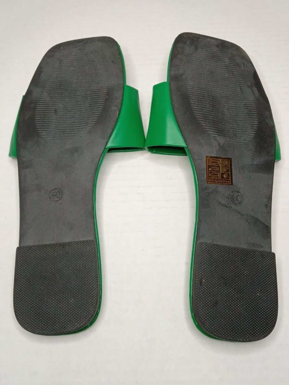 YAYAZUJI Green Minimalist Flat Slide Sandals Size EU 40/ Women's US 9/9.5 - Picture 5 of 6